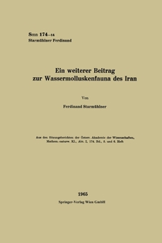 Paperback Ein weiterer Beitrag zur Wassermolluskenfauna des Iran [German] Book
