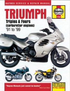 Paperback Triumph 750/900 Triples & 1200 Fours '91'99 (Haynes Repair Manuals) Book