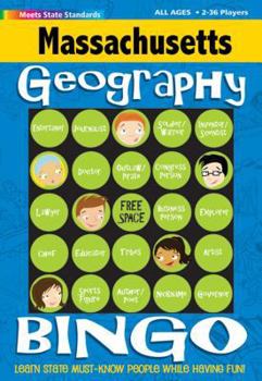 Hardcover Massachusetts Geography Bingo Game Book