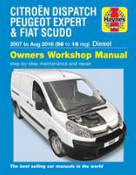 Paperback Citroen Dispatch, Peugeot Expert & FIAT Scudo Diesel ('07-Aug '16) 56 to 16 Book