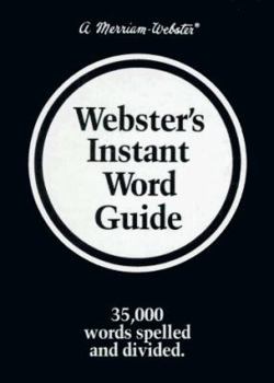 Hardcover Webster's Instant Word Guide Book