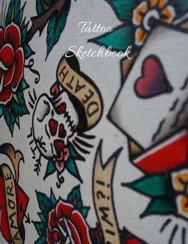 Tattoo Sketchbook: 8.5 x 11 inch 100 Page Paperback Idea and Design Notebook with a Glossy Cover