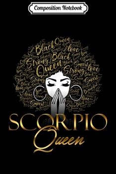 Paperback Composition Notebook: Scorpio Queen for black women Journal/Notebook Blank Lined Ruled 6x9 100 Pages Book