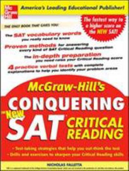 Paperback McGraw-Hill's Conquering the New SAT Critical Reading Book