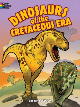 Paperback Dinosaurs of the Cretaceous Era Coloring Book