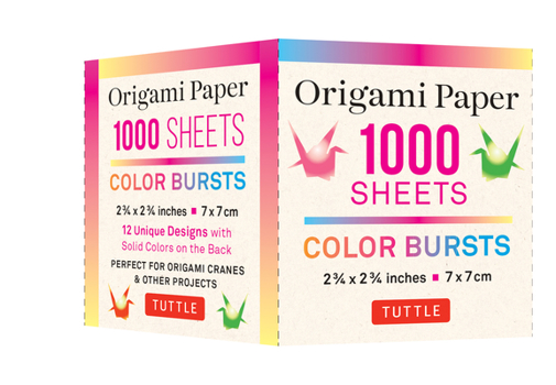 Misc. Origami Paper Color Bursts 1,000 Sheets 2 3/4 in (7 CM): Double-Sided Origami Sheets Printed with 12 Unique Radial Patterns (Instructions for Origami Book