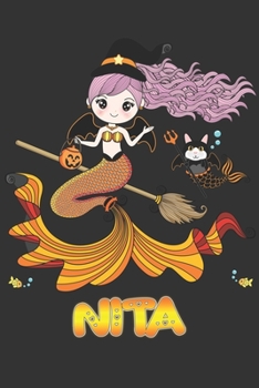 Nita: Nita Halloween Beautiful Mermaid Witch Want To Create An Emotional Moment For Nita?, Show Nita You Care With This Personal Custom Gift With Nita's Very Own Planner Calendar Notebook Journal