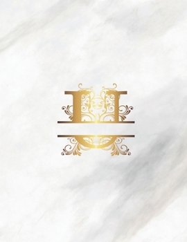 Paperback U: Monogram Initial Weekly Academic Planner Marble 8.5 x 11 Book