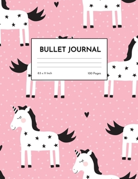 Paperback Bullet Journal: Unicorn Dot Grid Notebook - Dotted Note Pad for Kids, Girls, Teens, Tweens, Women - Gifts for Birthday and Christmas - Book