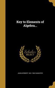 Hardcover Key to Elements of Algebra... Book
