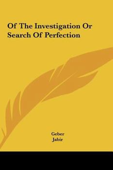 Hardcover Of The Investigation Or Search Of Perfection Book