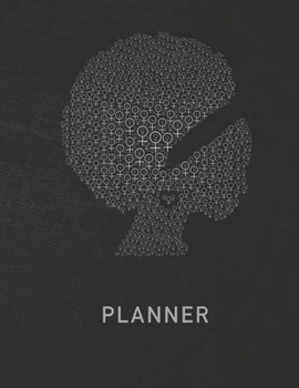 Paperback Planner: Black Afro American Queen Woman 2 Year Monthly Planner with Note Pages (24 Months) - Jan 2020 - Dec 2021 - Month Plann Book