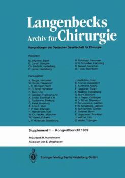 Paperback Verhandlungen Der Deutschen Gesellschaft Für Chirurgie: 106. Tagung Vom 29. März Bis 1. April 1989 [German] Book