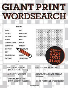 Paperback Giant Print Wordsearch [Large Print] Book