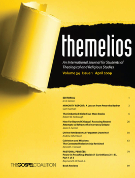 Paperback Themelios, Volume 34, Issue 1 Book