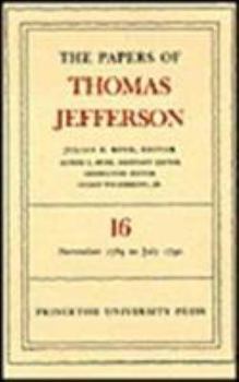Hardcover The Papers of Thomas Jefferson, Volume 16: November 1789 to July 1790 Book