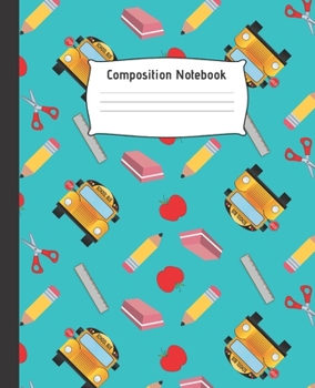 Paperback Composition Notebook: Cute wide Ruled Line Paper Notebook - Multipurpose School Workbook for Teens or Kids Student - Perfect size for your b Book