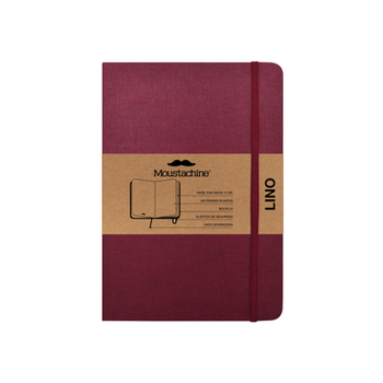 Hardcover Moustachine Classic Linen Large Burgundy Blank Hardcover Book