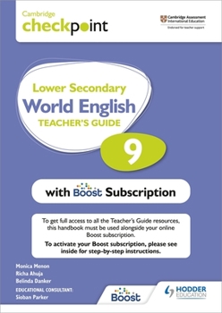 Paperback Cambridge Checkpoint Lower Secondary World English Teacher's Guide 9 with Boost Subscription Booklet: Hodder Education Group Book