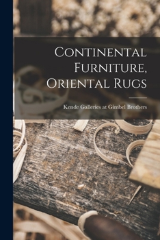 Paperback Continental Furniture, Oriental Rugs Book