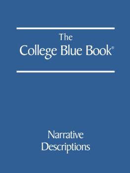 Hardcover The College Blue Book