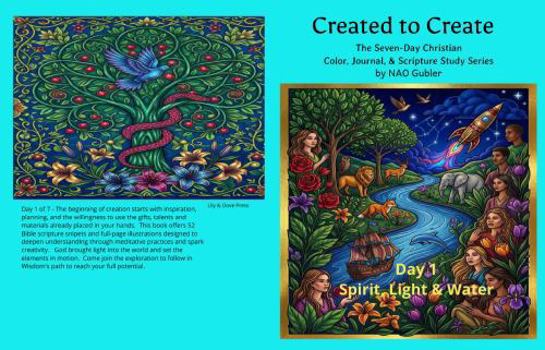 Paperback Created to Create Day 1: Spirit, Light & Water Book