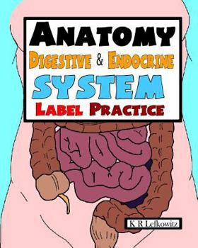 Paperback Anatomy Digestive & Endocrine System Label Practice Book