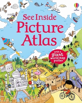 Board book See Inside Picture Atlas, with Map Poster Book
