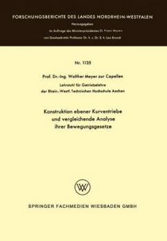 Paperback Konstruktion Ebener Kurventriebe Und Vergleichende Analyse Ihrer Bewegungsgesetze [German] Book
