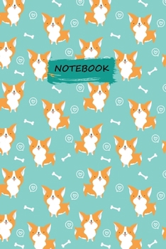 Paperback Notebook: Cute Cartoon Corgi Pattern Blank Lined Journal To Write In For Notes, Ideas, Diary, To-Do Lists, Notepad - Corgi Gifts Book