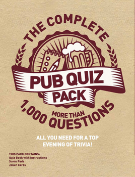 JP Oversized The Complete Pub Quiz Pack: All You Need for a Top Evening of Trivia! Book
