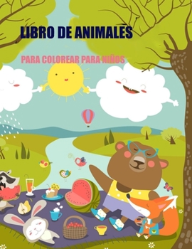 Paperback Libro de Animales Para Colorear Para Niños [Spanish] Book