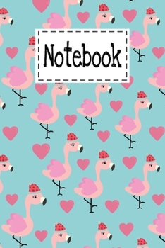 Paperback Notebook: Cute Flamingo Gifts Cartoon Cover Notebook lined Paperback For Girls Boys Kids Teens For Taking Note & Ideas. Perfect Book