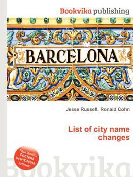 Paperback List of City Name Changes Book