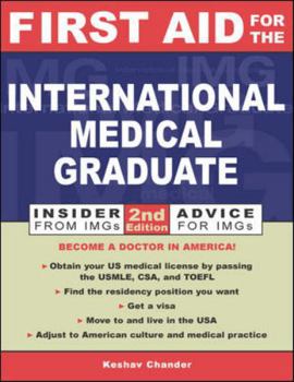 Paperback First Aid for the International Medical Graduate Book