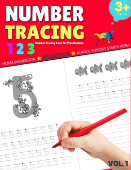 Paperback Number Tracing Book for Preschoolers: Trace Numbers 1-20 Practice Workbook for Pre K - Kindergarten, Math Kindergarten Workbook, Number Tracing Books Book