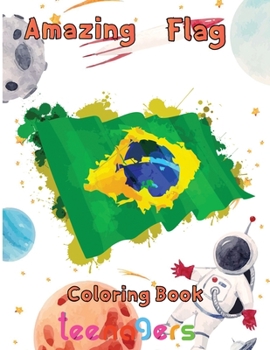 Paperback Amazing Flag Coloring Book teenagers: 8.5''x11''/flag coloring book