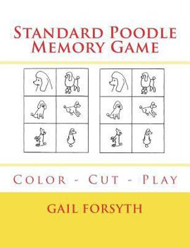 Standard Poodle Memory Game: Color - Cut - Play