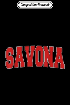 Composition Notebook: SAVONA ITALY Varsity Style Vintage Retro Italian Sports  Journal/Notebook Blank Lined Ruled 6x9 100 Pages