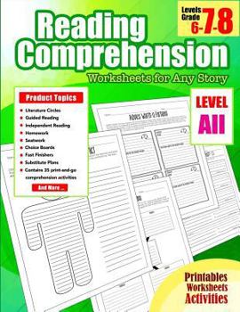 Paperback Reading Comprehension 7th Grade: Reading Comprehension Grade 7 Worksheets for Any Story for 6th, 7th, 8th Grade Book