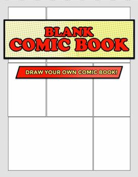 Paperback Blank Comic Book Notebook: Large 8.5" x 11" notebook with a variety of templates to create your own comics. Book