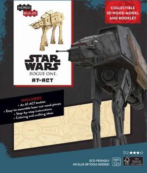 Paperback IncrediBuilds: Star Wars: Rogue One: AT-ACT 3D Wood Model and Book