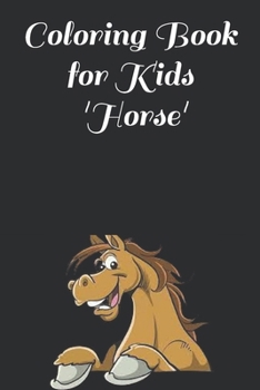Paperback Coloring Book for Kids - Horse Book