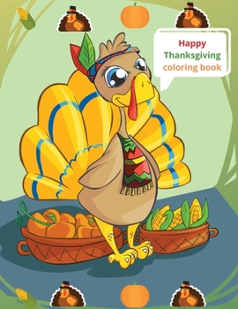 Paperback Happy Thanksgiving coloring book