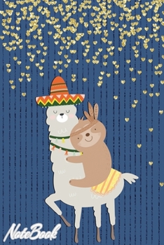 Notebbok: Sloth Riding Llama Notebook Journal For Girls Boys Kids Man Women For School & Taking Notes - Funny Gift Ideas For Birthday, Llama & Sloth Lovers.