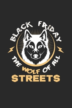 Black friday wolf: 6x9 Black Friday | blank with numbers paper | notebook | notes