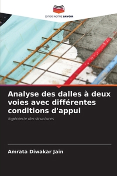 Paperback Analyse des dalles à deux voies avec différentes conditions d'appui [French] Book