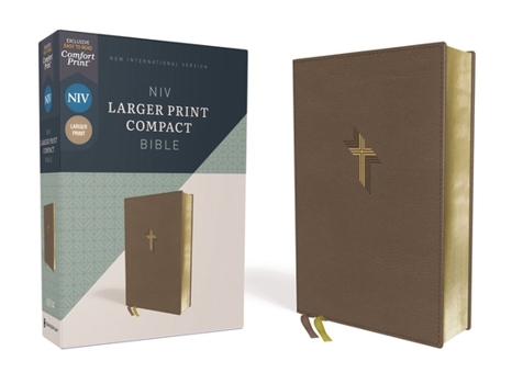 Imitation Leather Niv, Larger Print Compact Bible, Leathersoft, Brown, Red Letter, Comfort Print Book