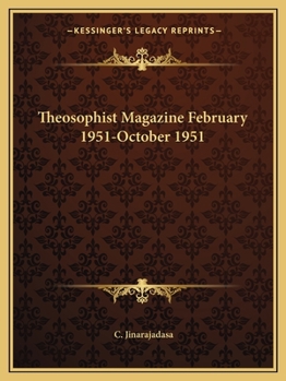 Paperback Theosophist Magazine February 1951-October 1951 Book