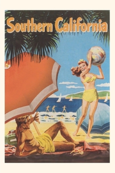 Paperback Vintage Journal Southern California Beach Travel Poster Book